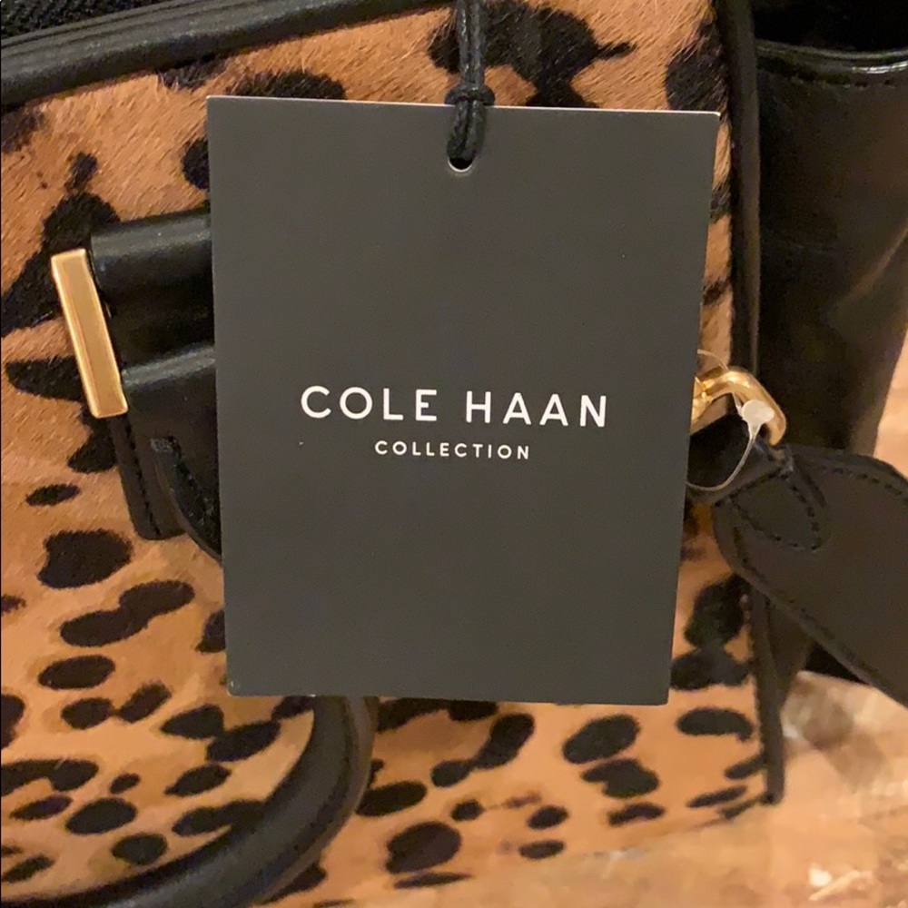 Cole Haan Printed Haircalf Square Satchel - Picture 4 of 6